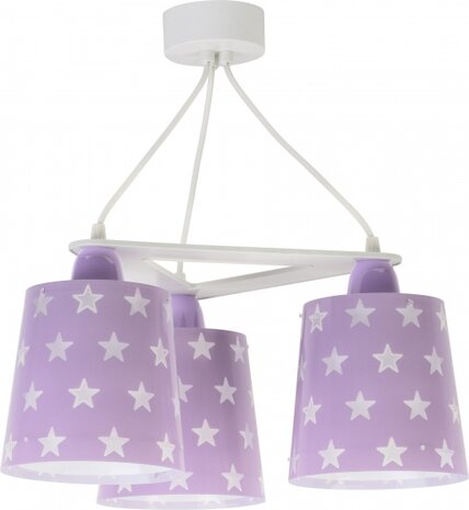 hanglampen Stars glow in the dark 20,5 cm 60W paars