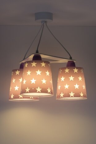 hanglampen Stars glow in the dark 20,5 cm 60W paars
