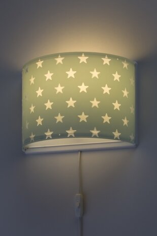 wandlamp Stars glow in the dark 31 cm E27 60W groen