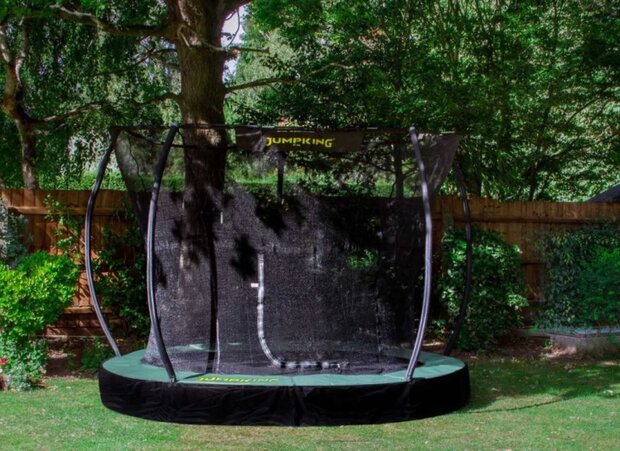 trampoline InGround Deluxe 366 cm zwart/groen