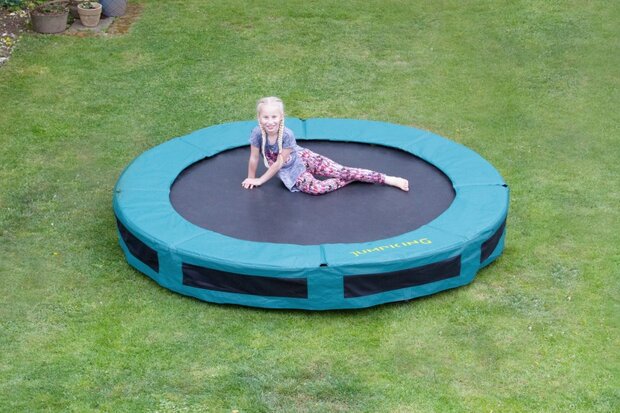 trampoline InGround Classic 2,44 meter zwart/groen