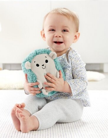 Slaapzacht Egel junior pluche 16 cm blauw/beige