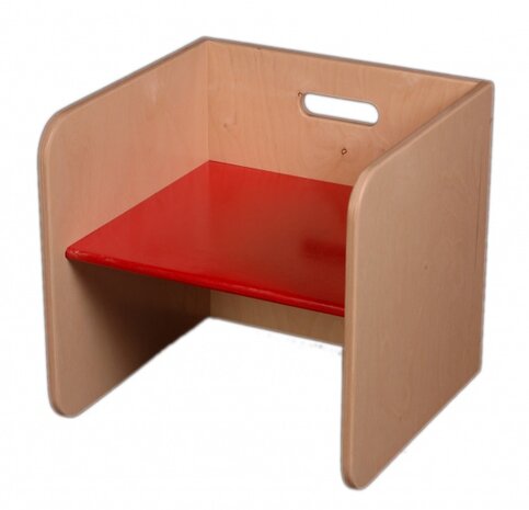 kubusstoel 32 cm rood
