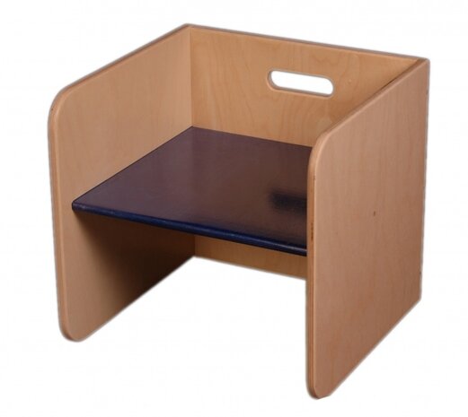 kubusstoel 32 cm blauw