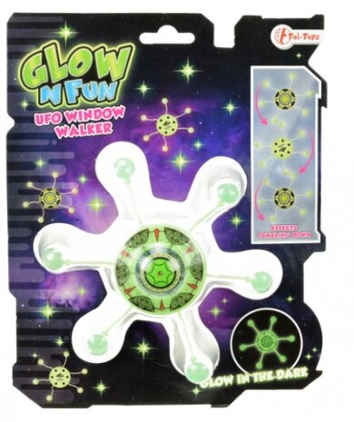 Glow in the dark tuimelende UFO