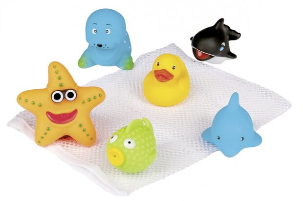 kleine badvrienden multicolor 6 stuks