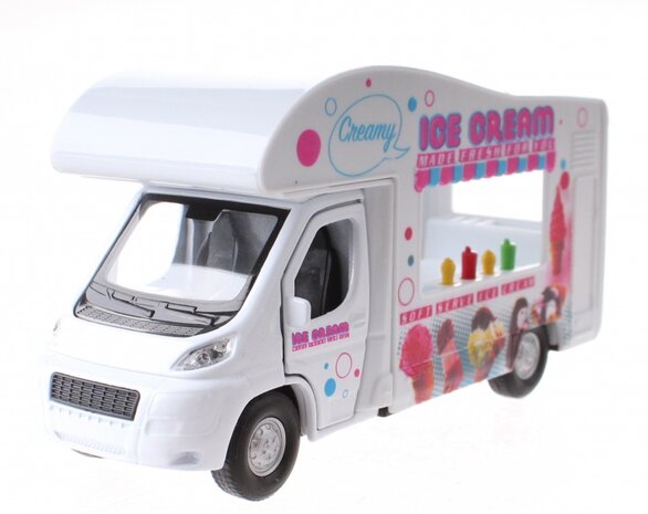 Ijscowagen 1:34 die-cast wit (92659)