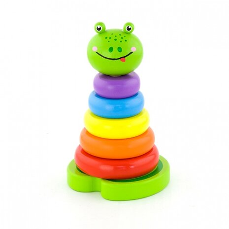 stapeltoren hout 14,5 cm multicolor