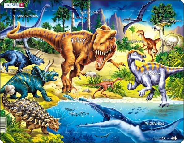 legpuzzel Maxi Dinosaurussen 57 stukjes