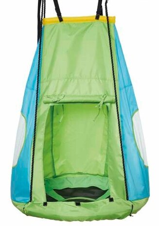 schommeltent voor nestschommel 90 cm groen/blauw