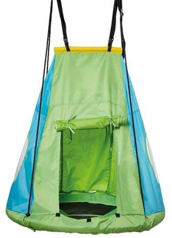schommeltent voor nestschommel 110 cm groen/blauw