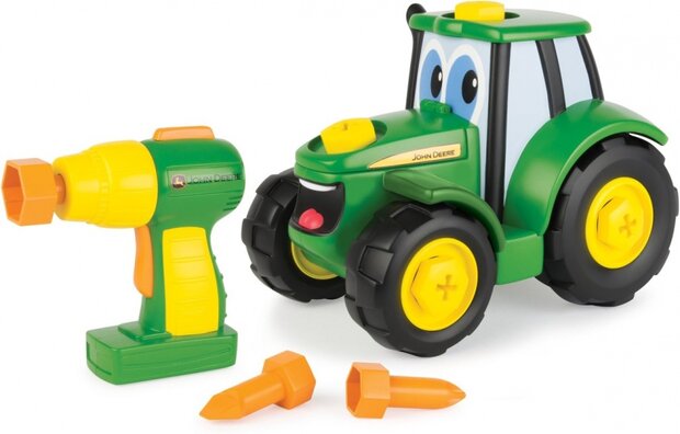 bouwpakket Johnny Tractor - John Deere 16-delig groen