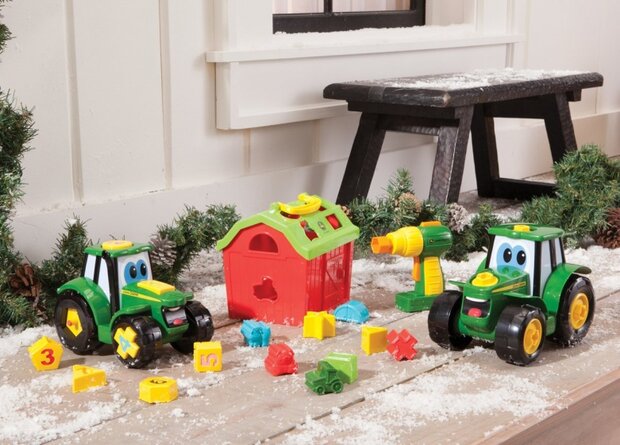 bouwpakket Johnny Tractor - John Deere 16-delig groen