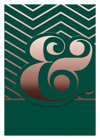 boekenlegger en wenskaart Ampersand magnetisch groen