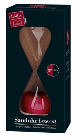 Libri_x zandloper 21 cm rood