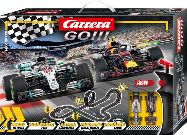 GO! racebaanset Max Speed 630 cm zwart