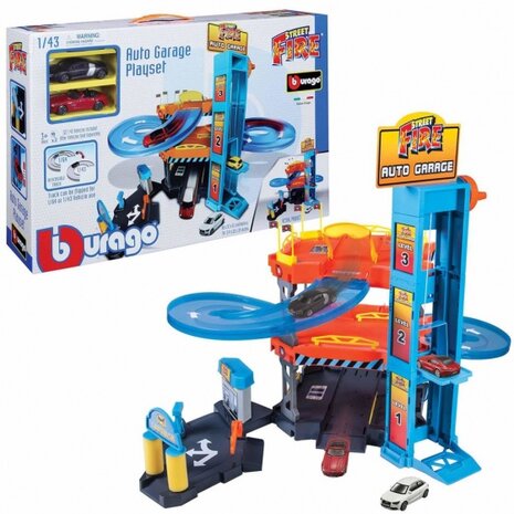autogaragespeelset Street Fire 1:43 multicolor