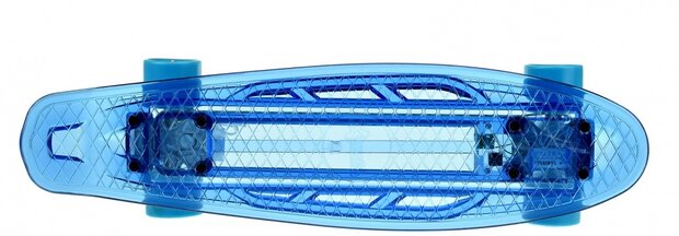 verlicht skateboard incl. accu 55 cm blauw