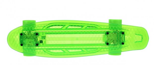 verlicht skateboard incl. accu 55 cm groen