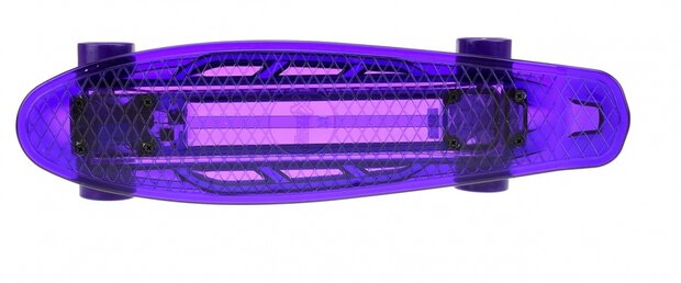 verlicht skateboard incl. accu 55 cm paars