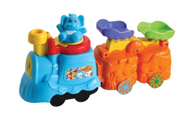 ZoomiZooz Reis &amp; Leer Locomotief 350 cm multicolor