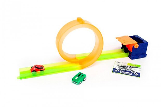 Micro Wheels racebaanset 5-delig groen/geel