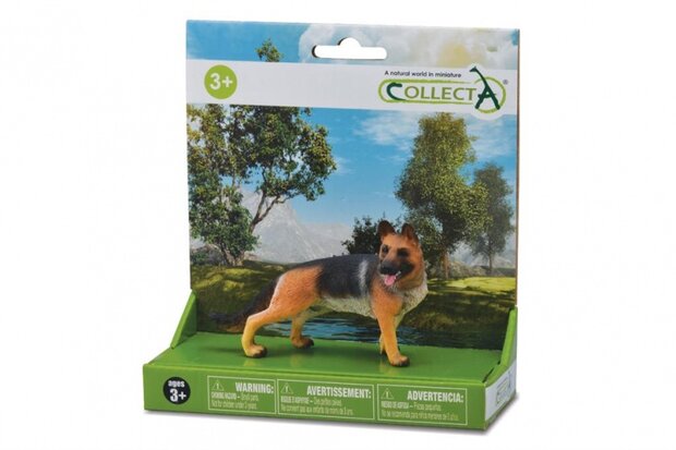 honden: Duitse herdershond speelset 17 cm bruin