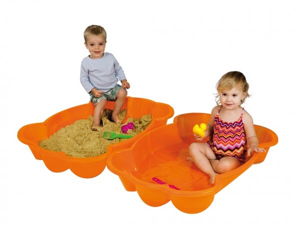 zandbak met deksel Krab 96 x 68 x 18 cm oranje