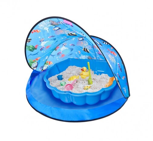 speeltent met zandbak junior 120 x 80 cm blauw