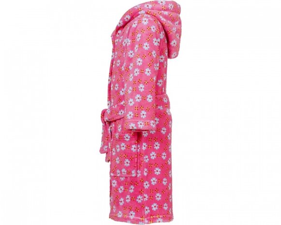 badjas bloemen meisjes roze maat 146/152