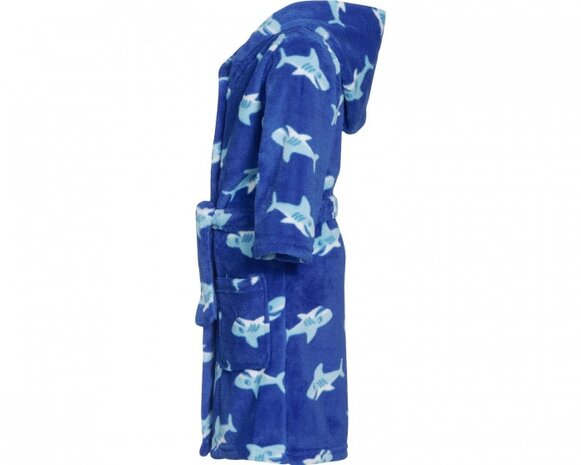 badjas haaien junior blauw maat 86/92
