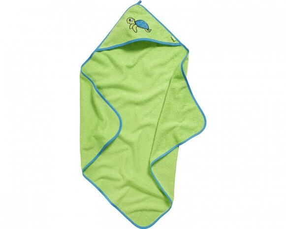 badponcho schildpad groen junior mt S