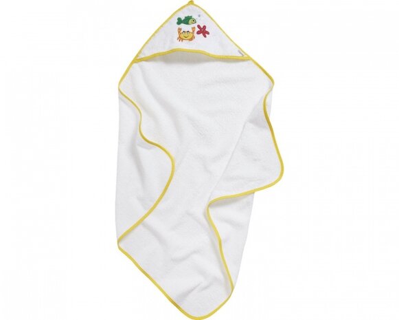 badponcho waterdieren wit junior maat S