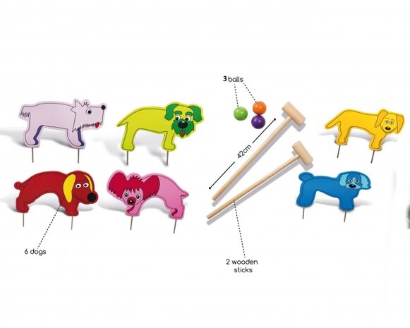 croquetspel Crocket Jr 11-delig multicolor