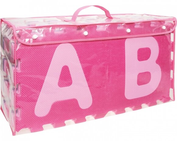 vloerpuzzel junior 30 cm roze foam 36-delig