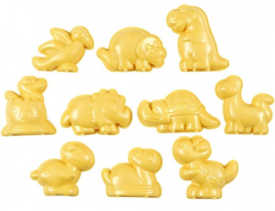 zandvormpjes Dino&#039;s geel 10 stuks