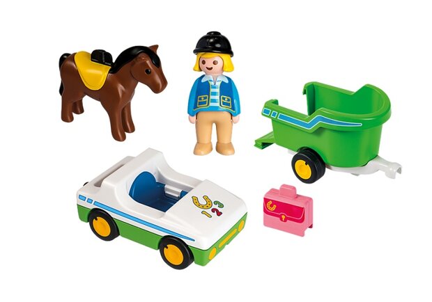1, 2, 3 - Wagen met paardentrailer (70181)