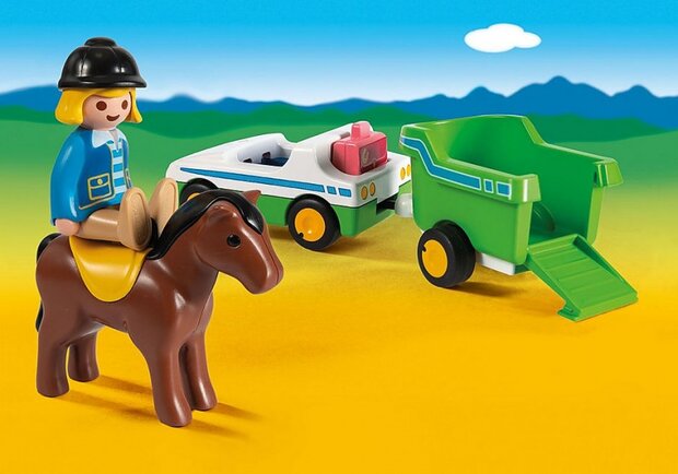 1, 2, 3 - Wagen met paardentrailer (70181)