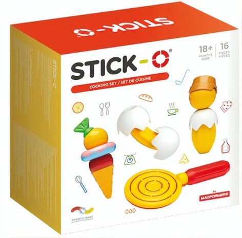magnetische bouwset koken 16-delig multicolor