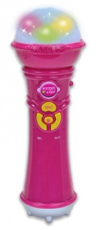 karaoke microfoon 21 cm roze