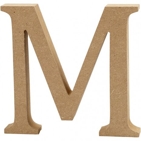 houten letter M 8 cm