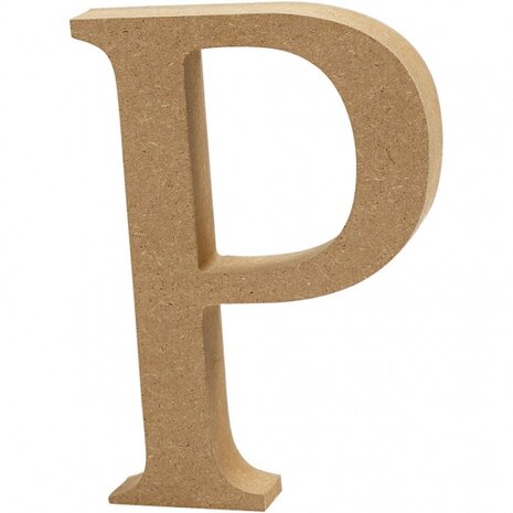 houten letter P 8 cm