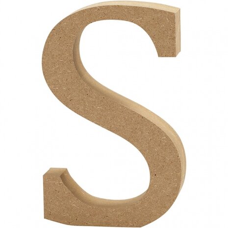 houten letter S 8 cm