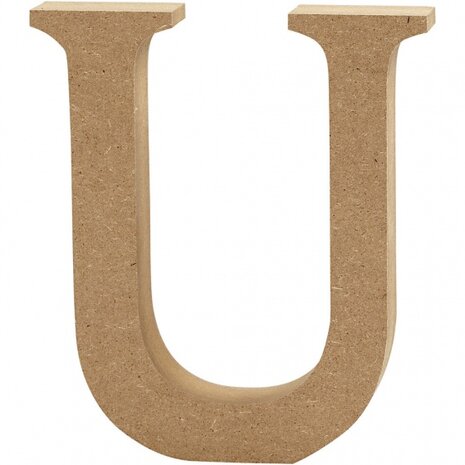 houten letter U 8 cm