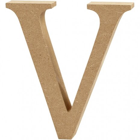 houten letter V 8 cm