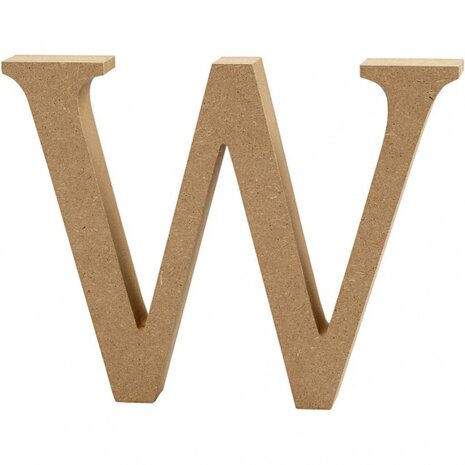 houten letter W 8 cm