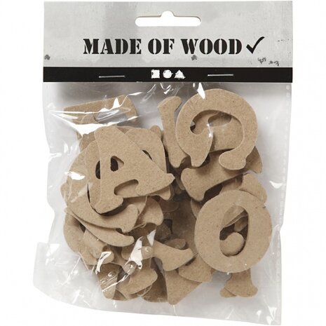 houten letters alfabet 4 cm 26 stuks