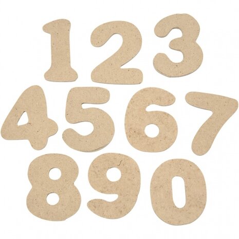 houten cijfers 4 cm 30 stuks