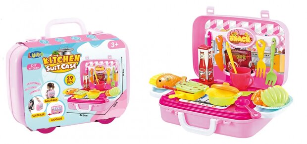 mobiele keuken roze 34,5 cm