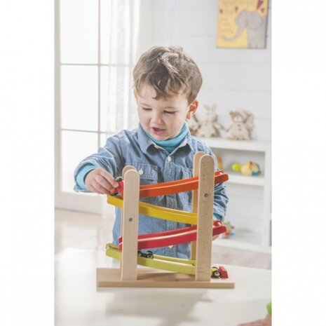 Racebaan hout 28 cm junior multicolor